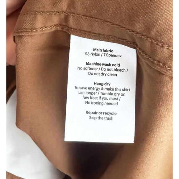 Poncho Men Western Style Pearl Snap Shirt XL Slim Fit Brown Breathable Quick Dry - Picture 5 of 8